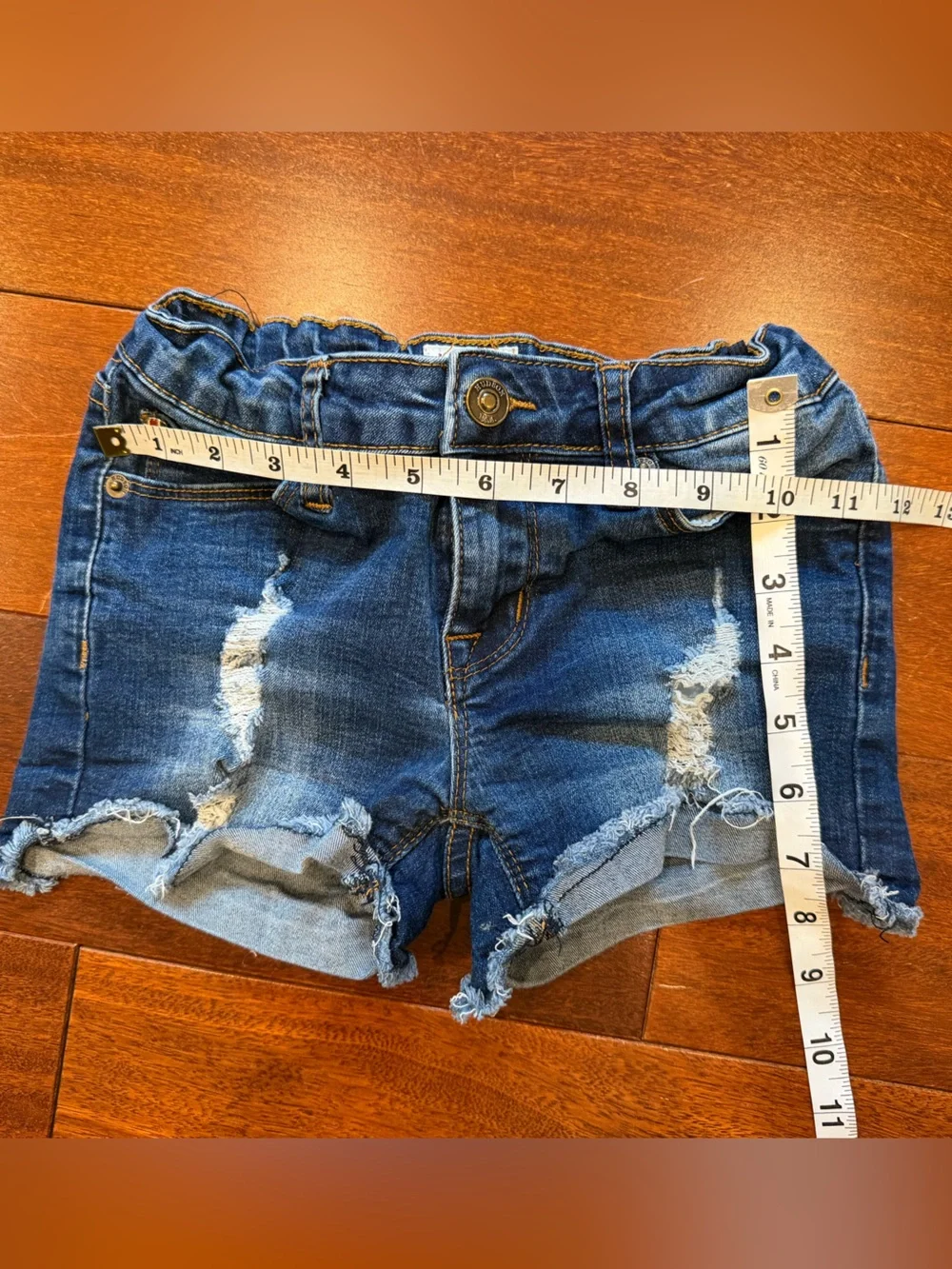 Hudson Jeans Women's Ripped Dark Blue Denim Cutoff Shorts